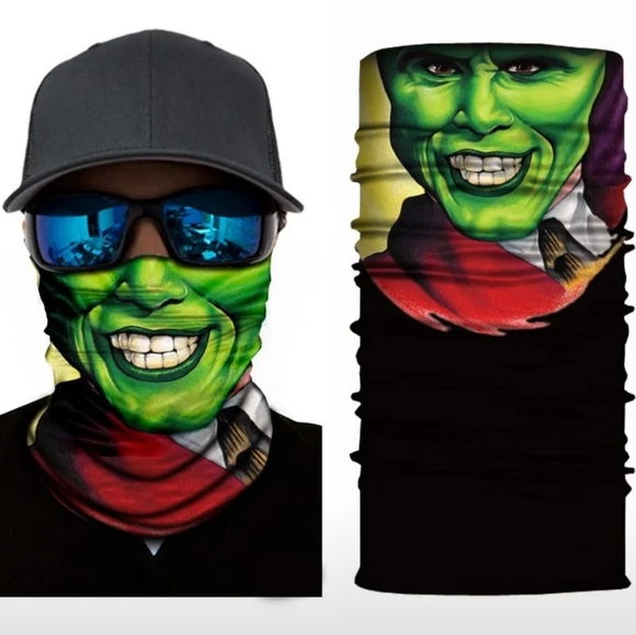 5/25 Green or white skull face Sports Seamless Bandana Sport gator UV Protection - Picture 2 of 11